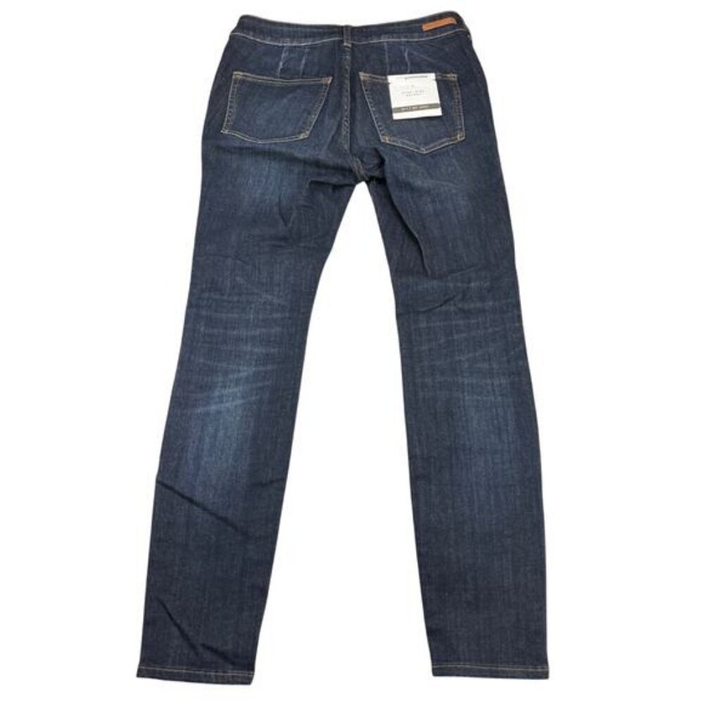 Pilcro Anthro High-Rise Skinny Stretch Blue Jeans Ankle Snakeskin Zipper Size 27 - Picture 4 of 9